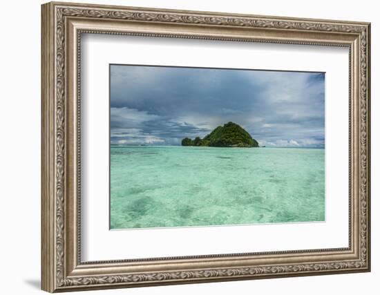 Little Island in the Rock Islands, Palau, Central Pacific-Michael Runkel-Framed Photographic Print