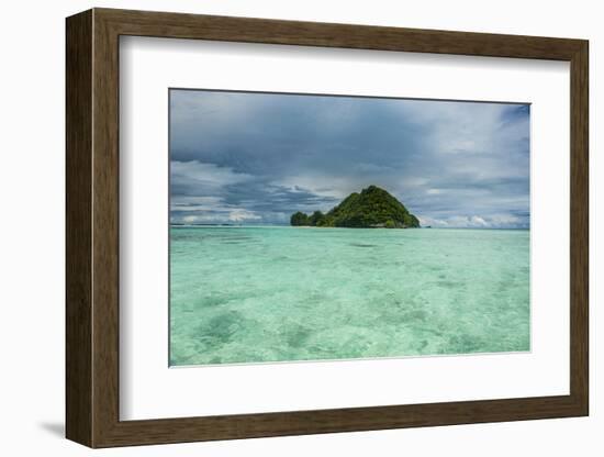 Little Island in the Rock Islands, Palau, Central Pacific-Michael Runkel-Framed Photographic Print