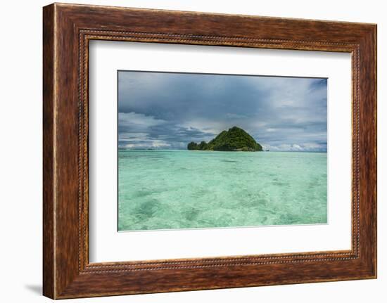 Little Island in the Rock Islands, Palau, Central Pacific-Michael Runkel-Framed Photographic Print