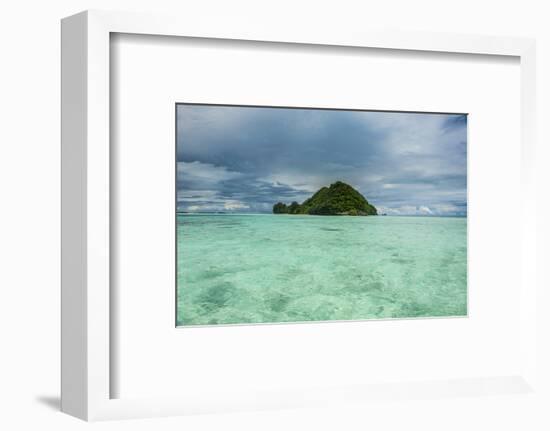 Little Island in the Rock Islands, Palau, Central Pacific-Michael Runkel-Framed Photographic Print