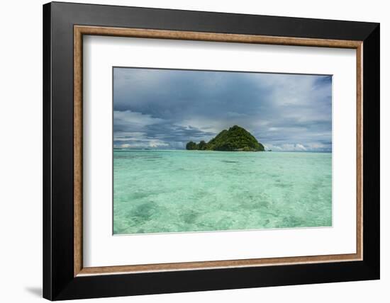 Little Island in the Rock Islands, Palau, Central Pacific-Michael Runkel-Framed Photographic Print