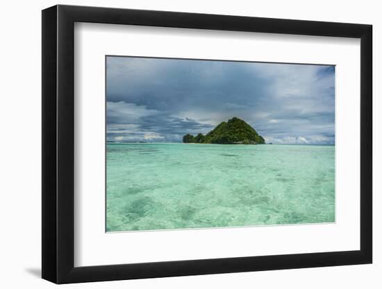 Little Island in the Rock Islands, Palau, Central Pacific-Michael Runkel-Framed Photographic Print