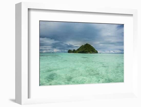 Little Island in the Rock Islands, Palau, Central Pacific-Michael Runkel-Framed Photographic Print