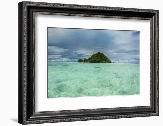 Little Island in the Rock Islands, Palau, Central Pacific-Michael Runkel-Framed Photographic Print