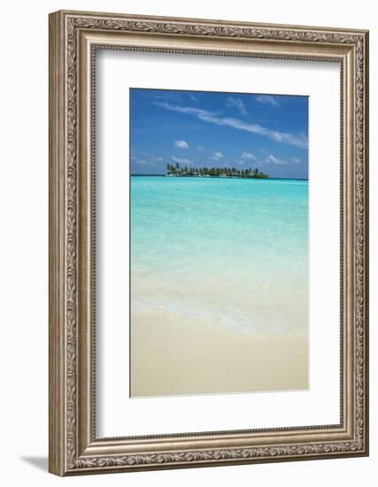 Little island in the turquoise water, Sun Island Resort, Nalaguraidhoo island, Ari atoll, Maldives,-Michael Runkel-Framed Photographic Print