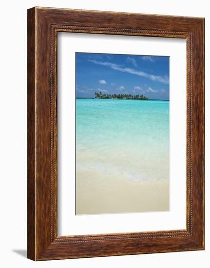 Little island in the turquoise water, Sun Island Resort, Nalaguraidhoo island, Ari atoll, Maldives,-Michael Runkel-Framed Photographic Print