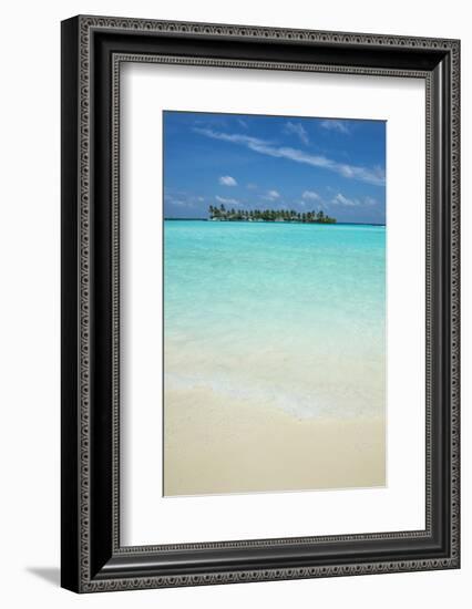 Little island in the turquoise water, Sun Island Resort, Nalaguraidhoo island, Ari atoll, Maldives,-Michael Runkel-Framed Photographic Print