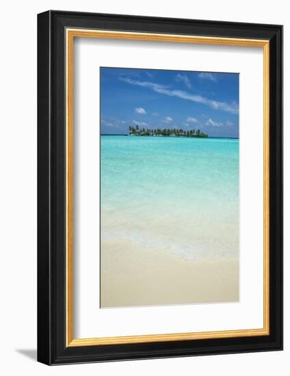 Little island in the turquoise water, Sun Island Resort, Nalaguraidhoo island, Ari atoll, Maldives,-Michael Runkel-Framed Photographic Print