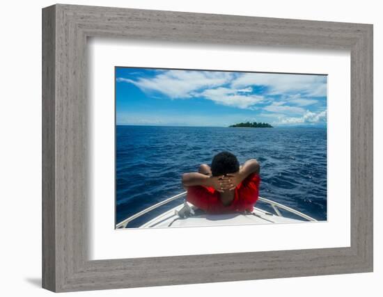 Little island off the coast of Rabaul, East New Britain, Papua New Guinea, Pacific-Michael Runkel-Framed Photographic Print