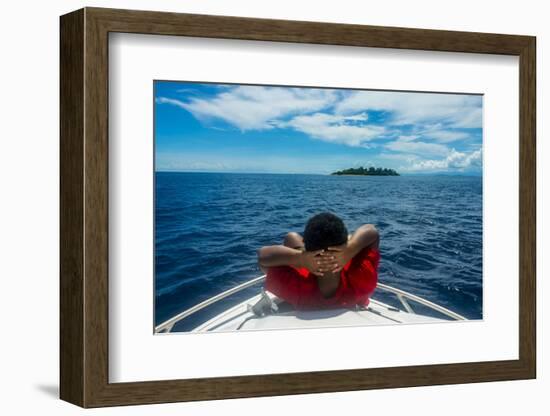 Little island off the coast of Rabaul, East New Britain, Papua New Guinea, Pacific-Michael Runkel-Framed Photographic Print