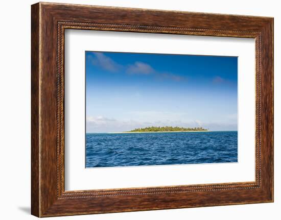 Little Island with a White Sand Beach in Ha'Apai Islands, Tonga, South Pacific-Michael Runkel-Framed Photographic Print