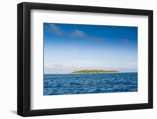 Little Island with a White Sand Beach in Ha'Apai Islands, Tonga, South Pacific-Michael Runkel-Framed Photographic Print