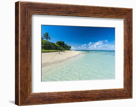 Little Island with a White Sand Beach in Haapai, Haapai Islands, Tonga, South Pacific, Pacific-Michael Runkel-Framed Photographic Print
