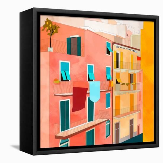 Little Italy Houses-Ana Rut Bre-Framed Premier Image Canvas