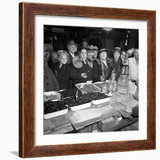 Little Italy, Vendor with Wares Displayed During a Festival, New York, 1930s-null-Framed Photo