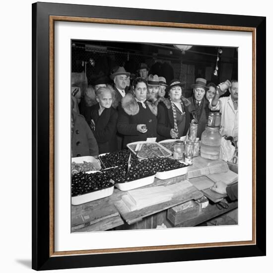 Little Italy, Vendor with Wares Displayed During a Festival, New York, 1930s-null-Framed Photo