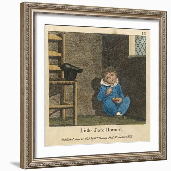 Little Jack Horner Sat in a Corner Eating a Christmas Pie-null-Framed Art Print