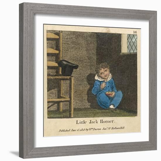 Little Jack Horner Sat in a Corner Eating a Christmas Pie-null-Framed Art Print