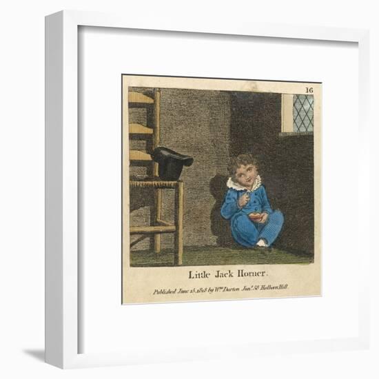 Little Jack Horner Sat in a Corner Eating a Christmas Pie-null-Framed Art Print