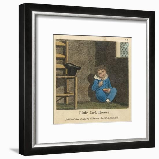 Little Jack Horner Sat in a Corner Eating a Christmas Pie-null-Framed Art Print