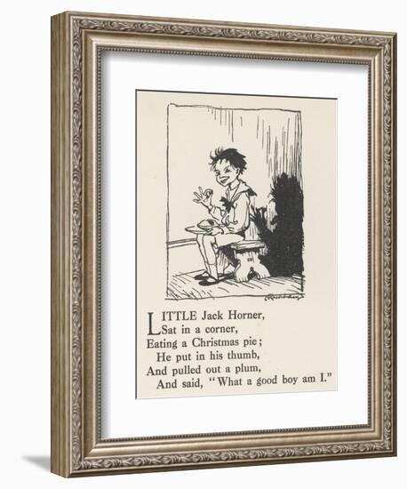 Little Jack Horner-Arthur Rackham-Framed Art Print