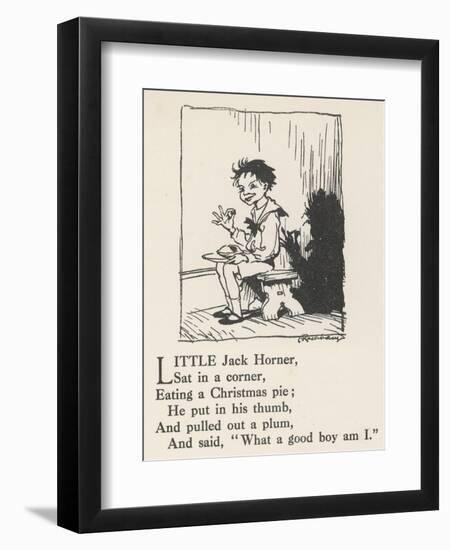 Little Jack Horner-Arthur Rackham-Framed Art Print