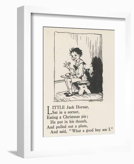 Little Jack Horner-Arthur Rackham-Framed Art Print