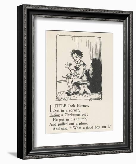 Little Jack Horner-Arthur Rackham-Framed Art Print