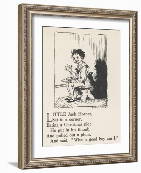 Little Jack Horner-Arthur Rackham-Framed Art Print