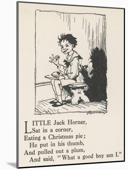 Little Jack Horner-Arthur Rackham-Mounted Art Print