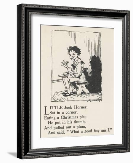 Little Jack Horner-Arthur Rackham-Framed Art Print