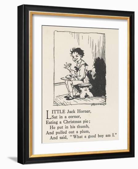 Little Jack Horner-Arthur Rackham-Framed Art Print