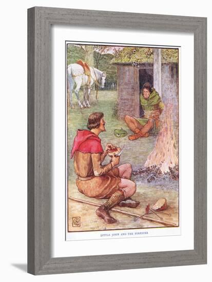 Little John and the Forester, C.1920-Walter Crane-Framed Giclee Print