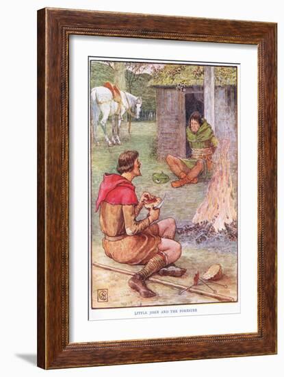 Little John and the Forester, C.1920-Walter Crane-Framed Giclee Print