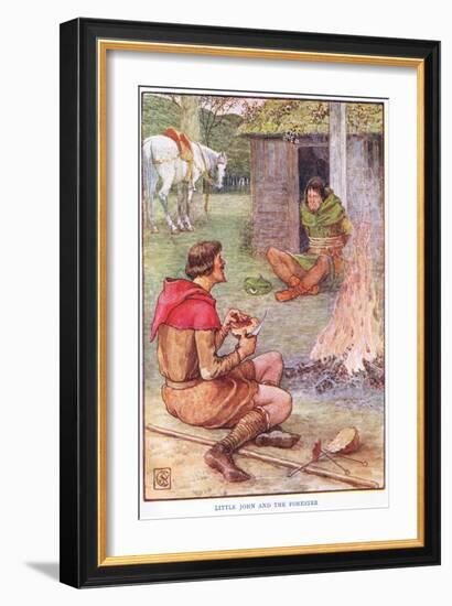 Little John and the Forester, C.1920-Walter Crane-Framed Giclee Print