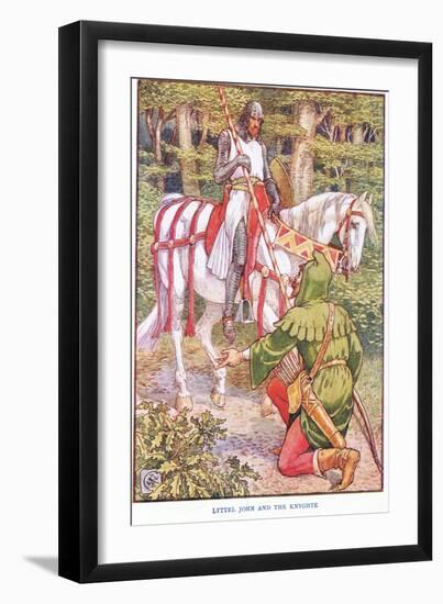 Little John and the Knight, C.1920-Walter Crane-Framed Giclee Print