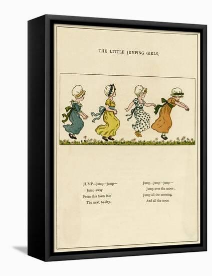 Little Jumping Girls-Kate Greenaway-Framed Stretched Canvas