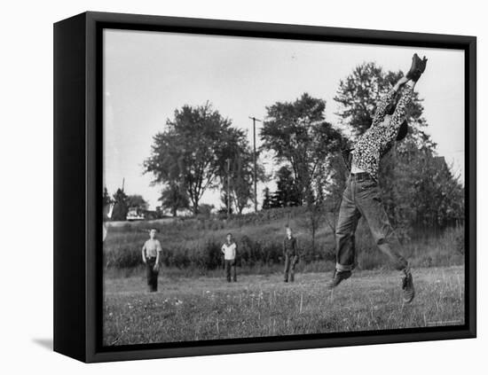 Little League Baseball Practice-Joe Scherschel-Framed Premier Image Canvas