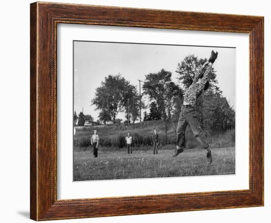 Little League Baseball Practice-Joe Scherschel-Framed Photographic Print