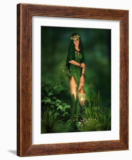 Little Light In The Deep Forest-Atelier Sommerland-Framed Art Print