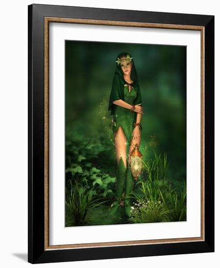 Little Light In The Deep Forest-Atelier Sommerland-Framed Art Print