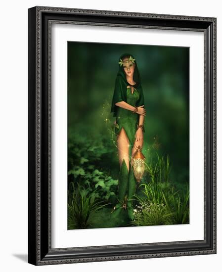 Little Light In The Deep Forest-Atelier Sommerland-Framed Art Print