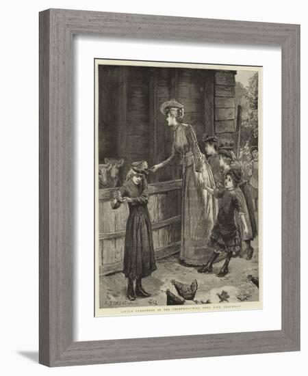 Little Londoners in the Country, Will They Bite, Teacher?-Edward Frederick Brewtnall-Framed Giclee Print