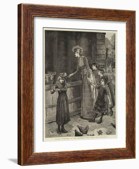 Little Londoners in the Country, Will They Bite, Teacher?-Edward Frederick Brewtnall-Framed Giclee Print