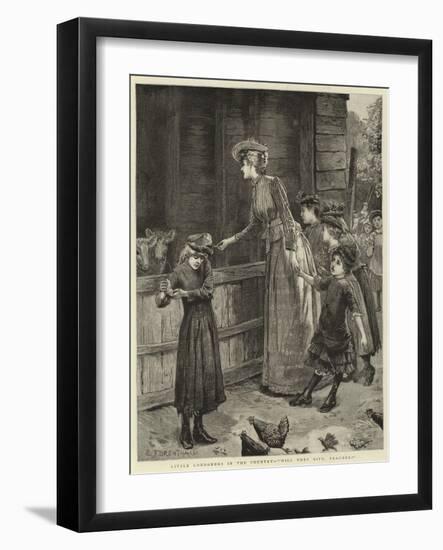 Little Londoners in the Country, Will They Bite, Teacher?-Edward Frederick Brewtnall-Framed Giclee Print