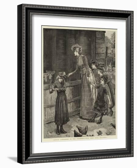 Little Londoners in the Country, Will They Bite, Teacher?-Edward Frederick Brewtnall-Framed Giclee Print