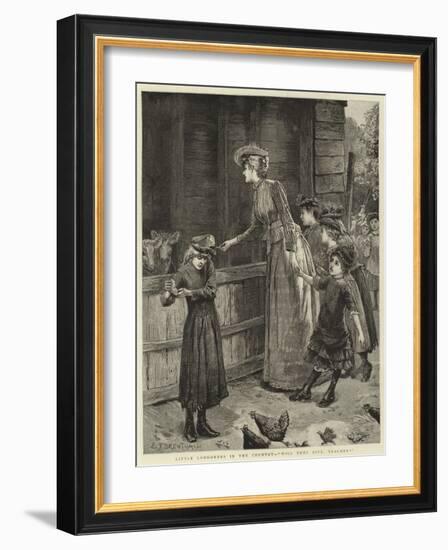 Little Londoners in the Country, Will They Bite, Teacher?-Edward Frederick Brewtnall-Framed Giclee Print