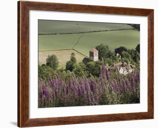 Little Malvern Village, Viewed from Main Ridge of the Malvern Hills, Worcestershire, England-David Hughes-Framed Photographic Print