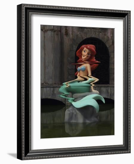 Little Mermage-Banksy-Framed Giclee Print