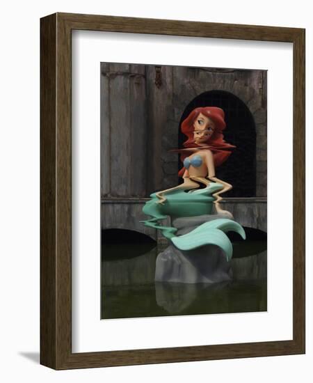 Little Mermage-Banksy-Framed Giclee Print